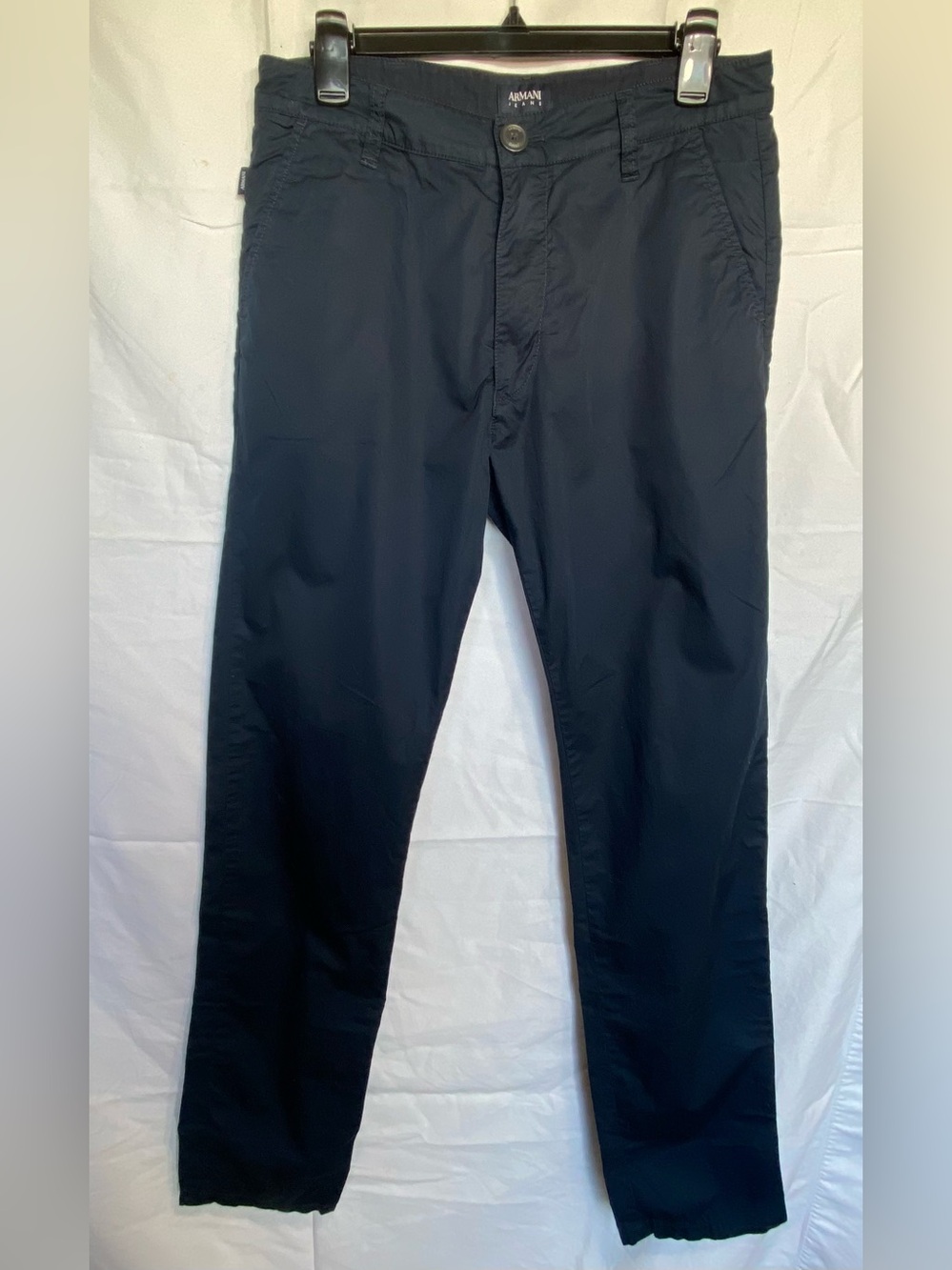 Armani Jeans Men's Navy Blue Cotton Chino Pants Size 46 EU (30 US)